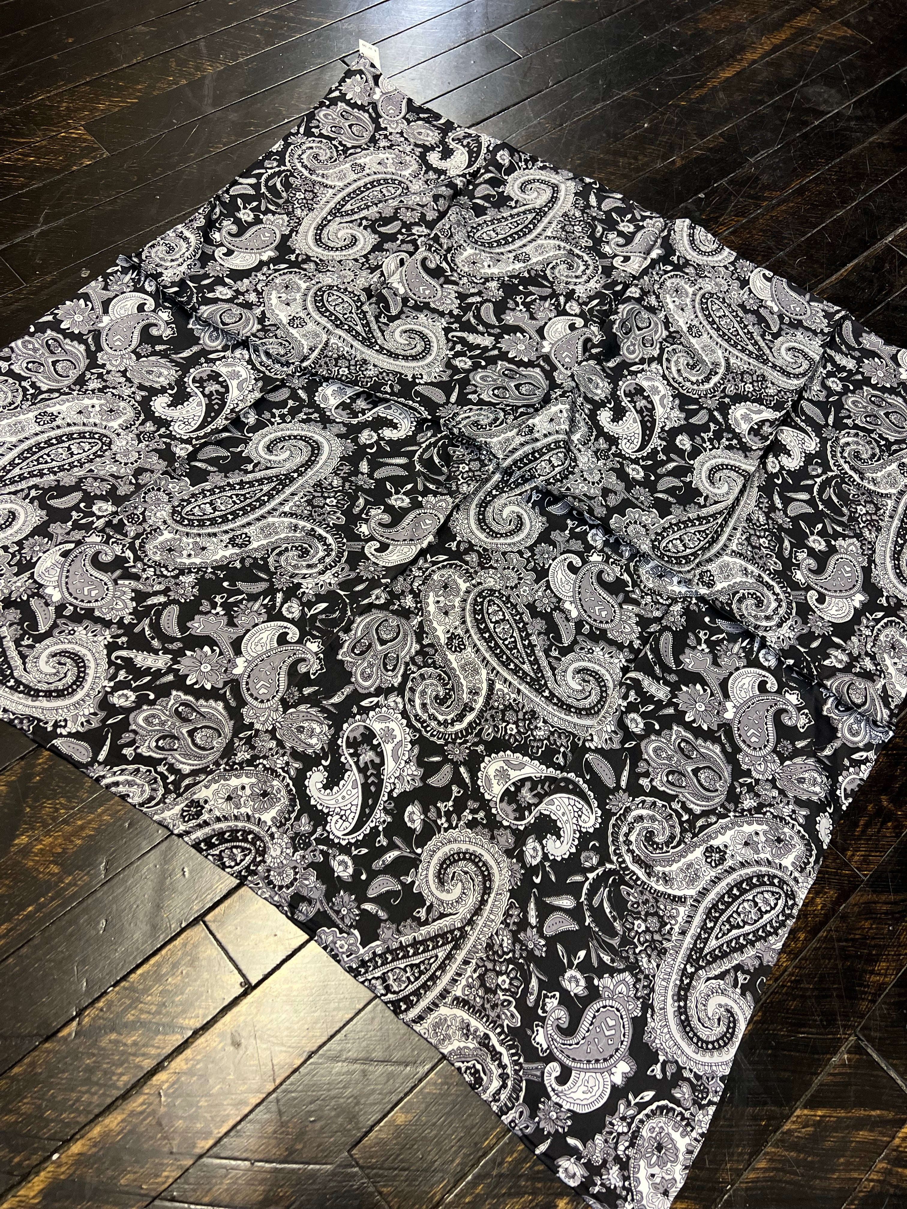 Shades of Black Paisley Wild Rag - full size - Image 2