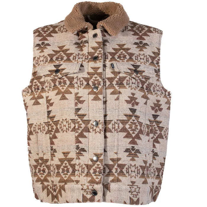Sherpa Aztec Vest Cream - Image 2