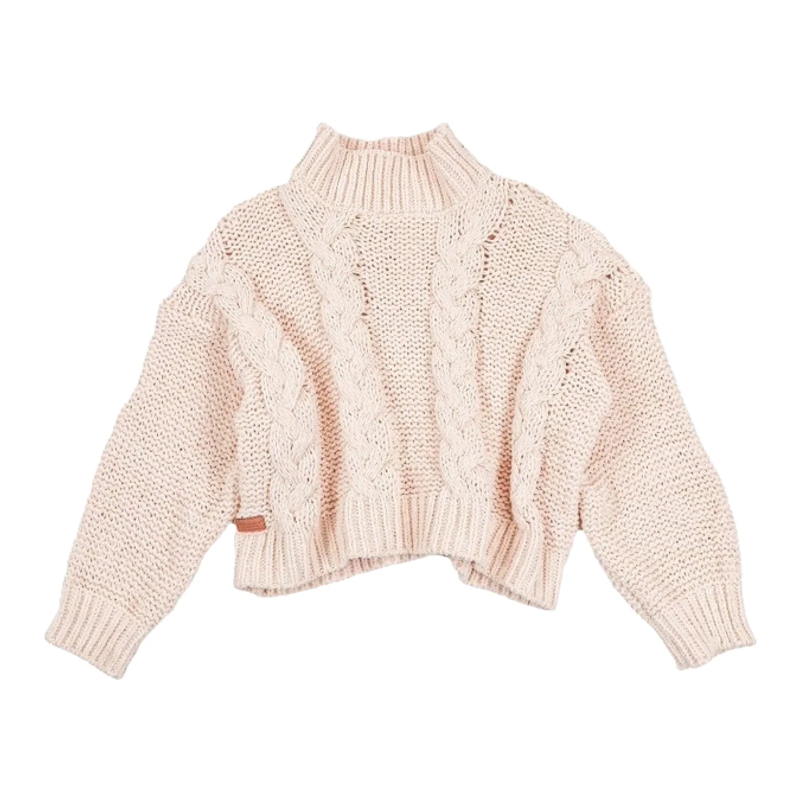 Simply Southern Braid Sweater Parch - Image 2