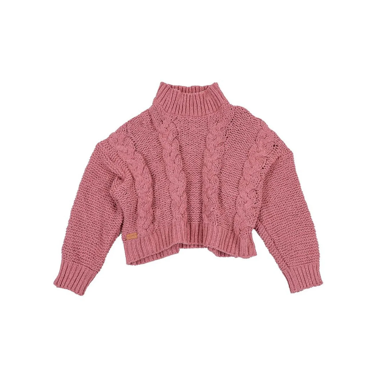 Simply Southern Braid Sweater Plum - Image 2
