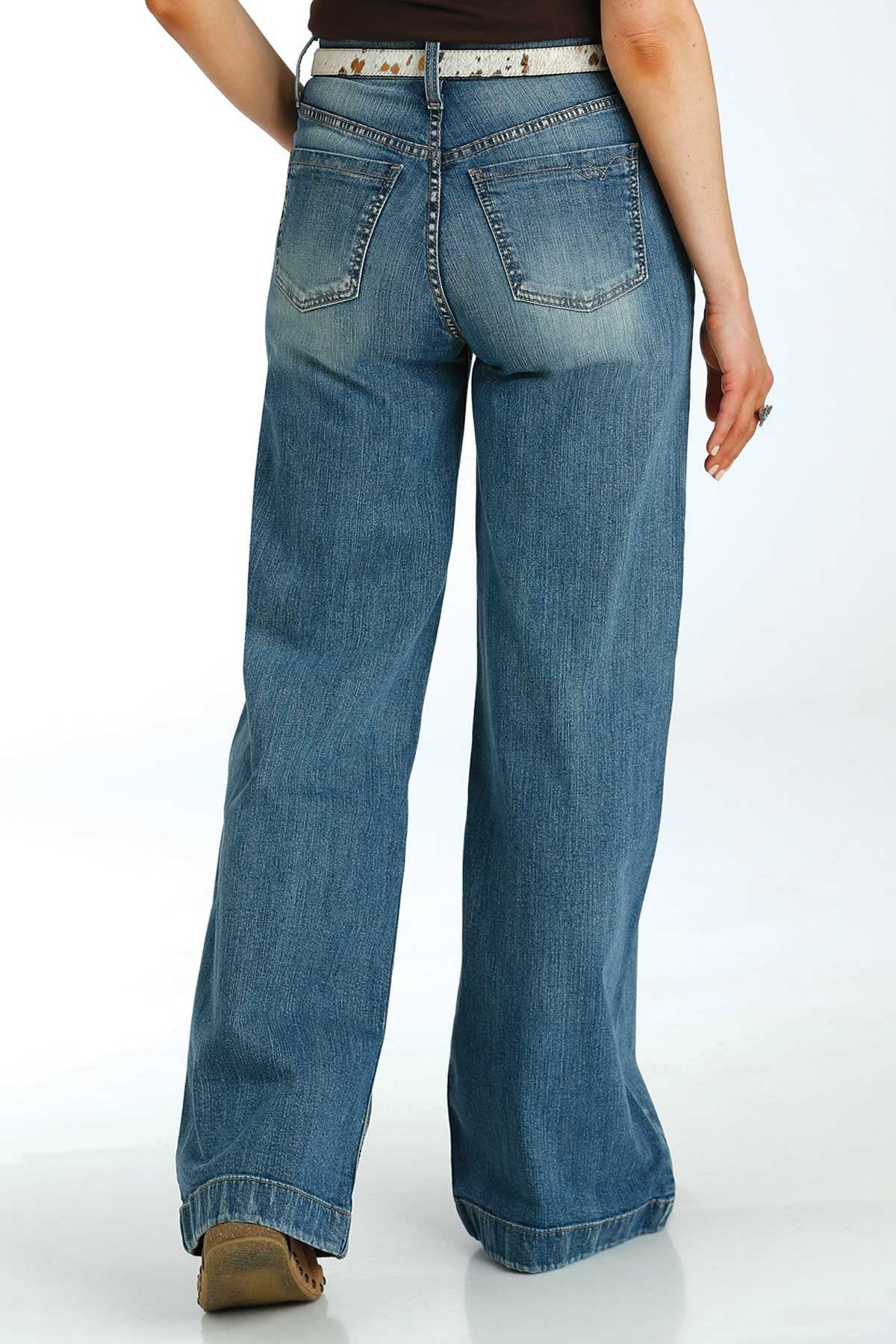 Skylar Medium Stonewash Wide Leg Jean - Image 4