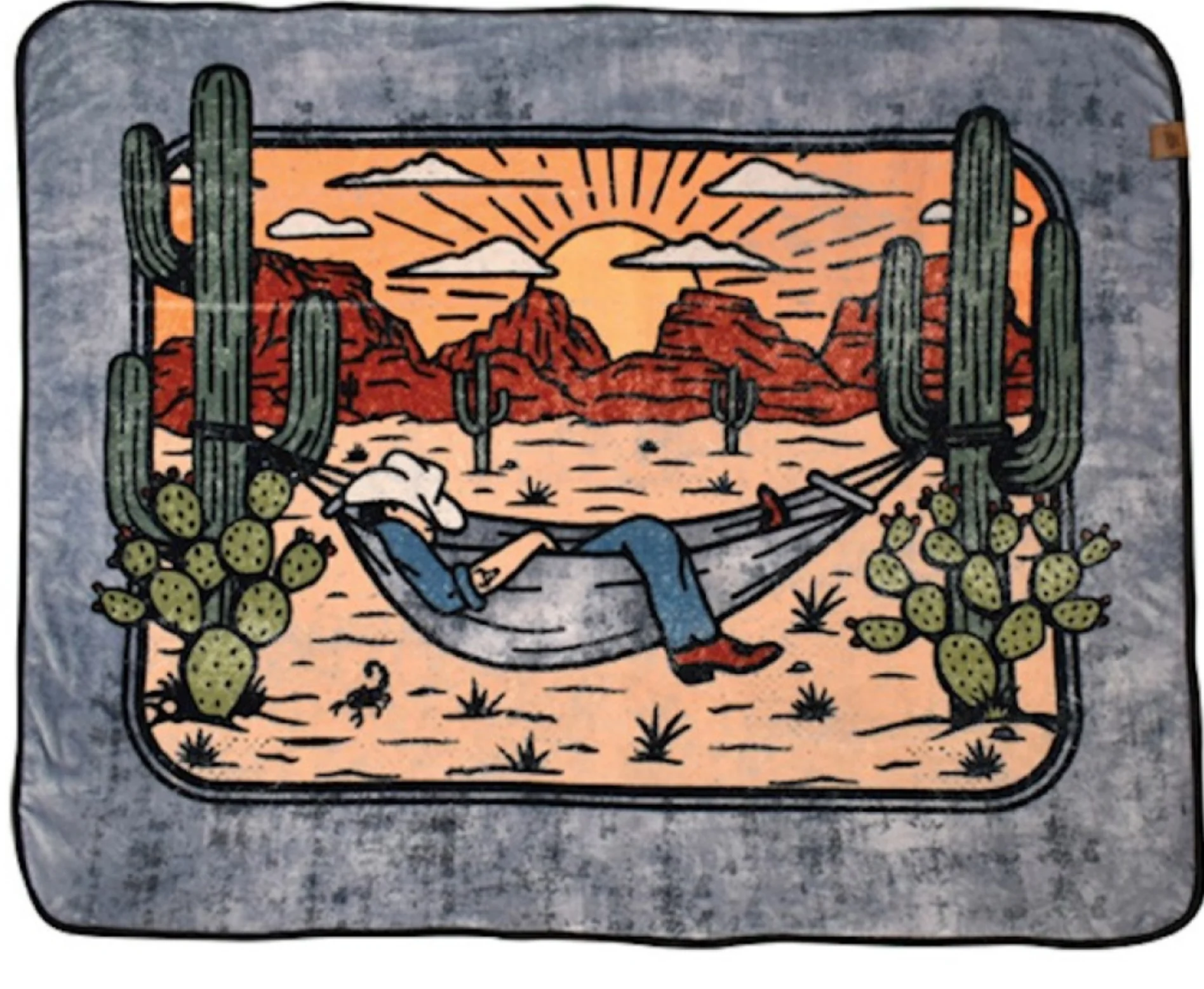 Sleeping Cowboy fleece blanket - Image 2