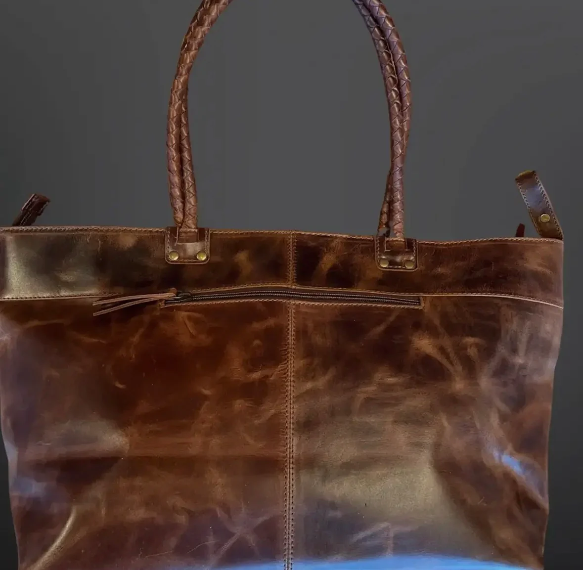 Snaffle Tote Bag Distressed Oak - Image 2