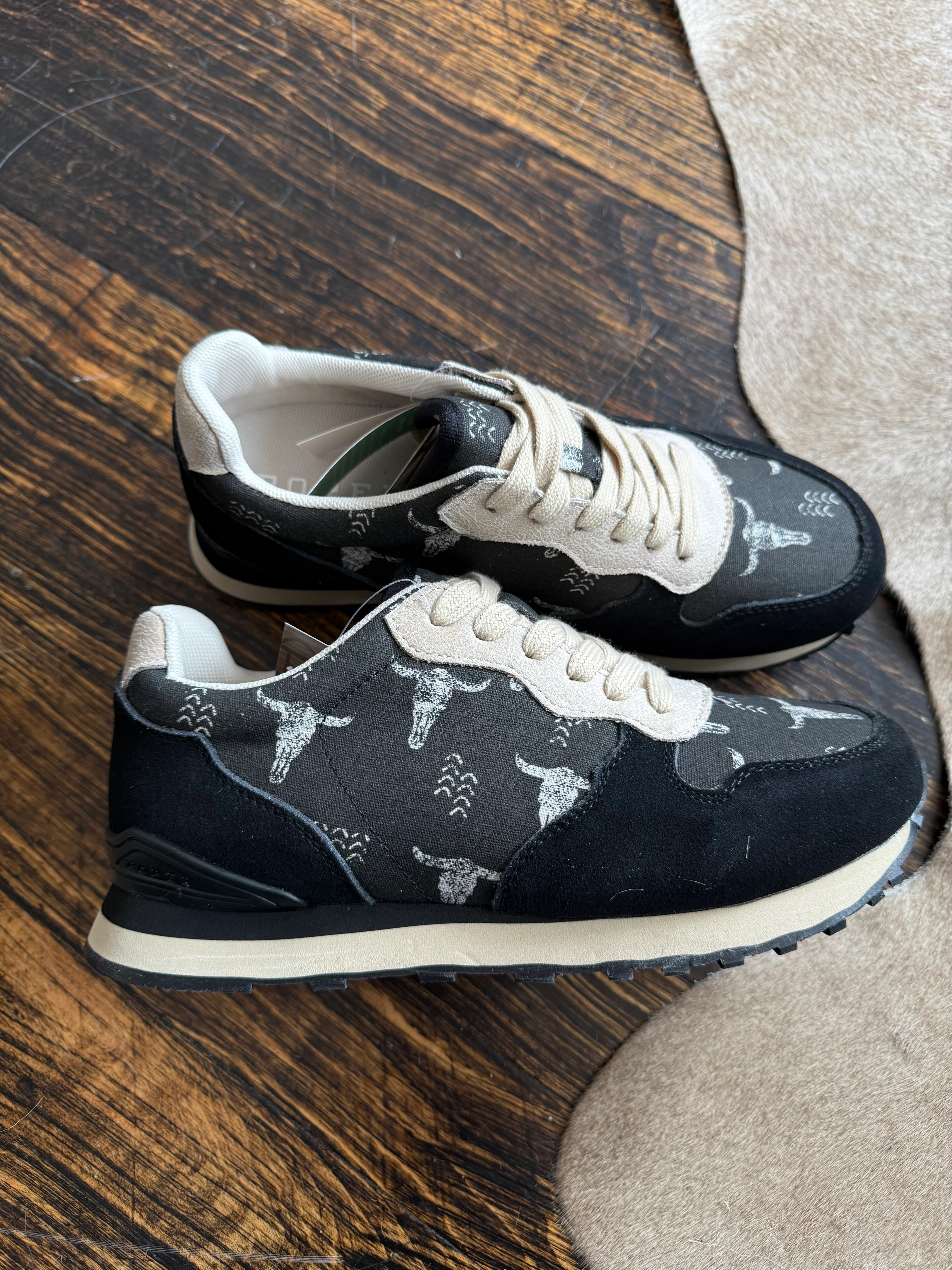 Steerhead Black Suede Canvas Tennis Jogger Casual Shoe - Image 4