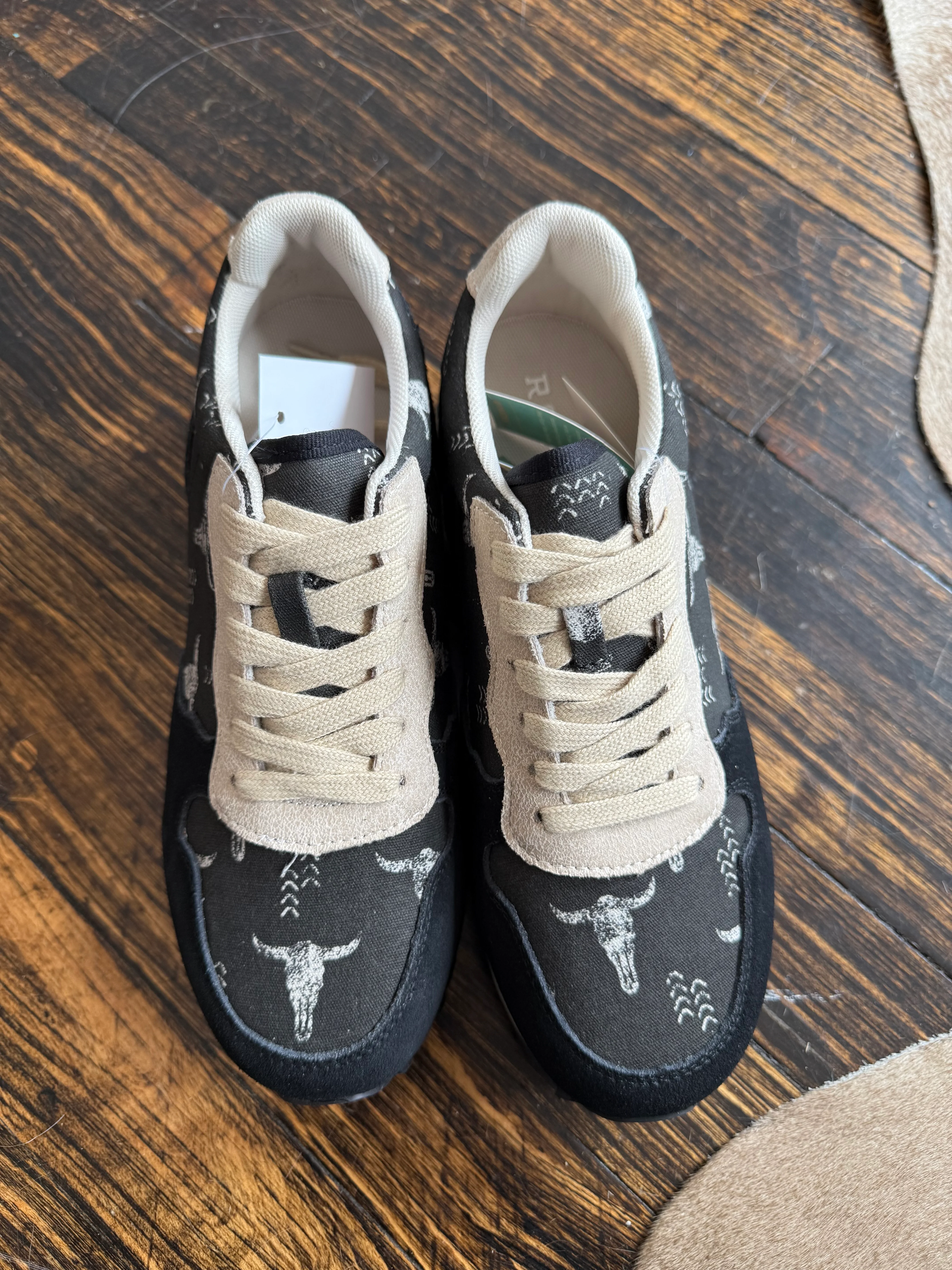 Steerhead Black Suede Canvas Tennis Jogger Casual Shoe - Image 5