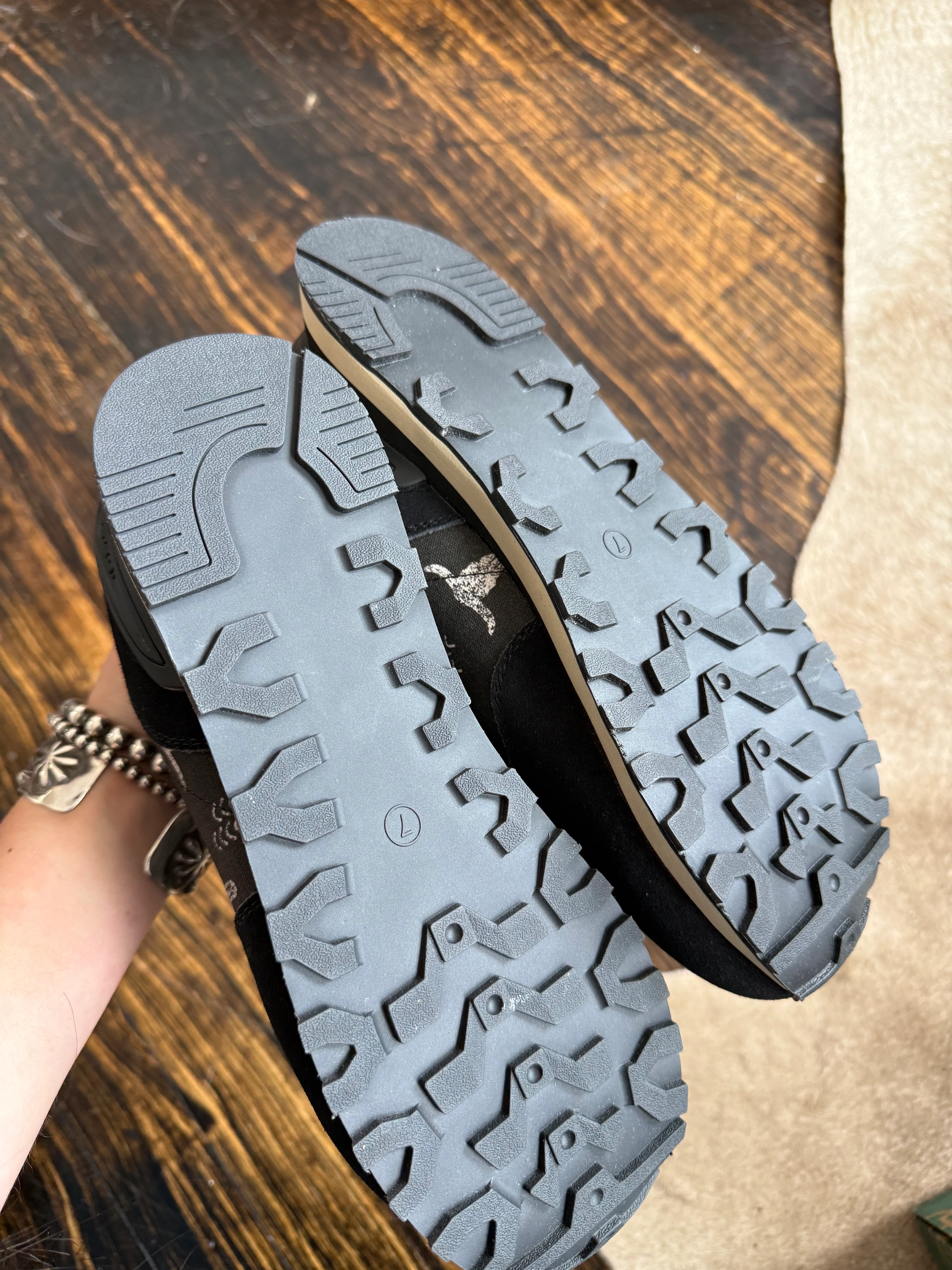Steerhead Black Suede Canvas Tennis Jogger Casual Shoe - Image 6