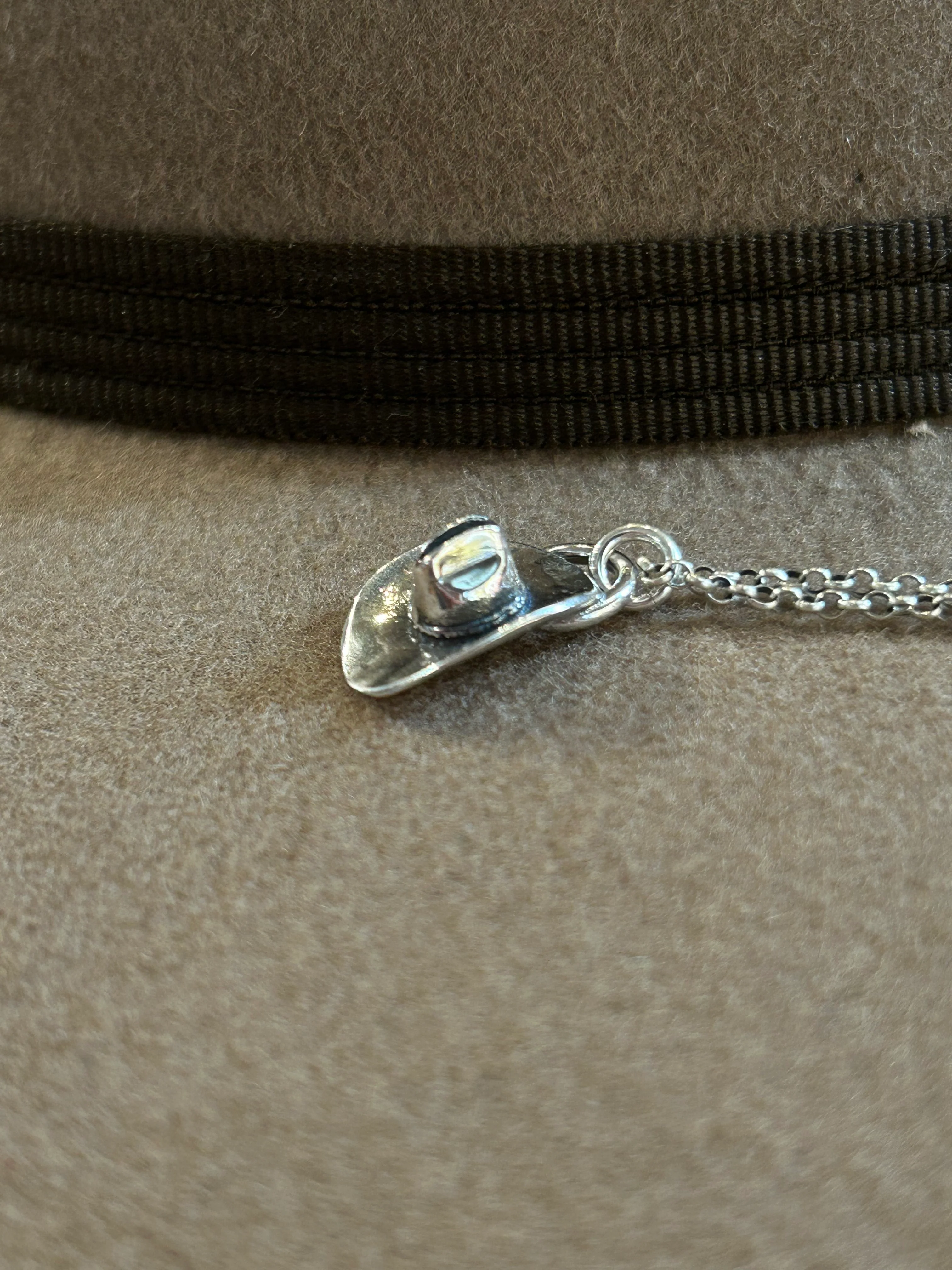 Sterling Silver Cowboy Hat Necklace - Image 3