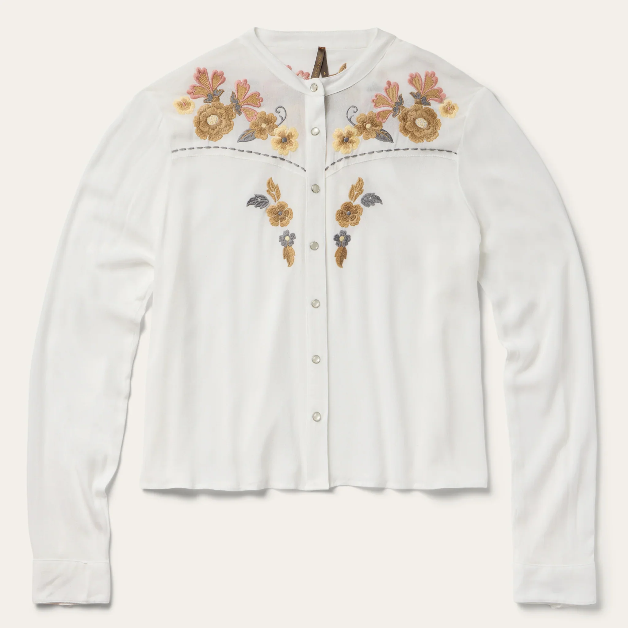 Stetson Cream Peasant Blouse