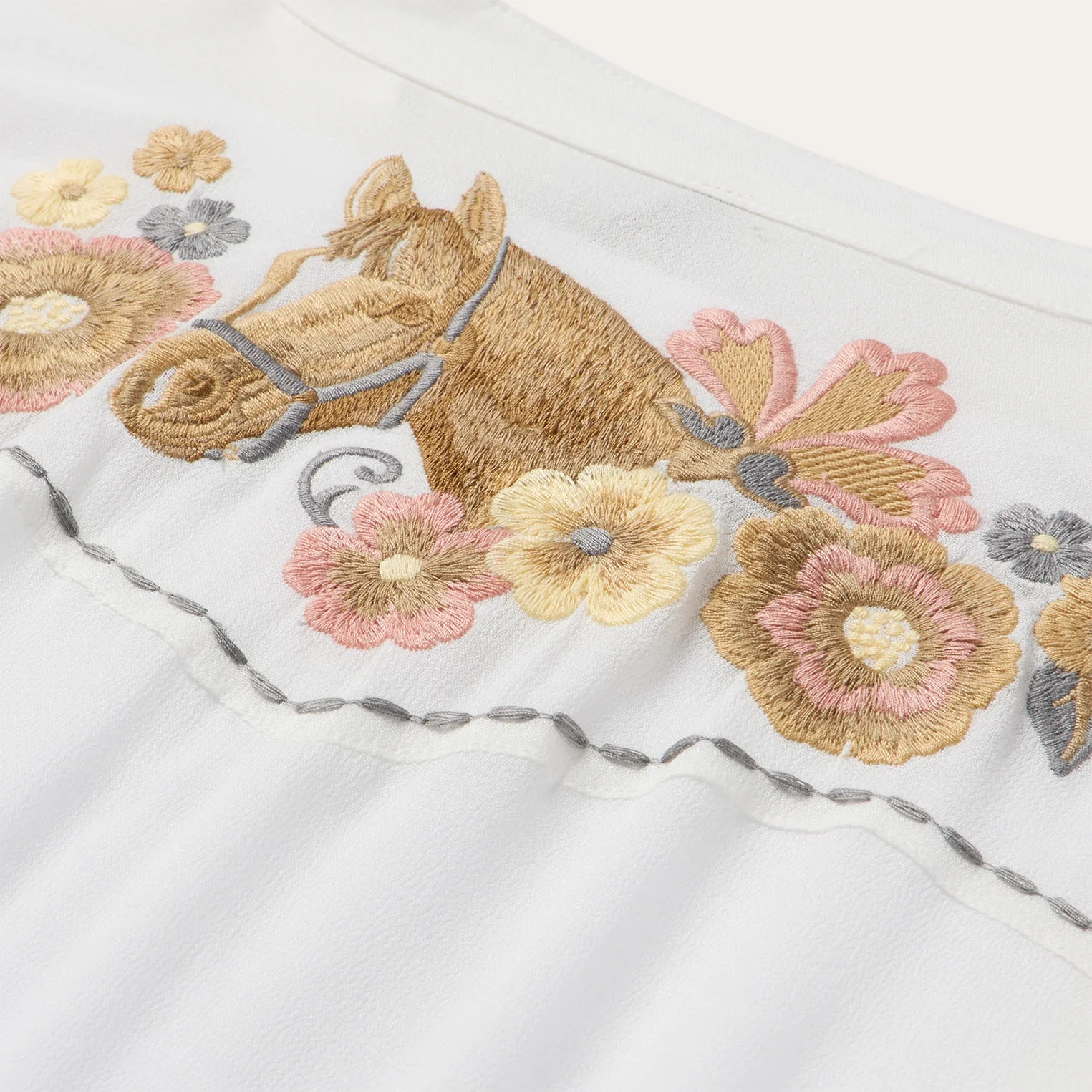 Stetson Cream Peasant Blouse - Image 3