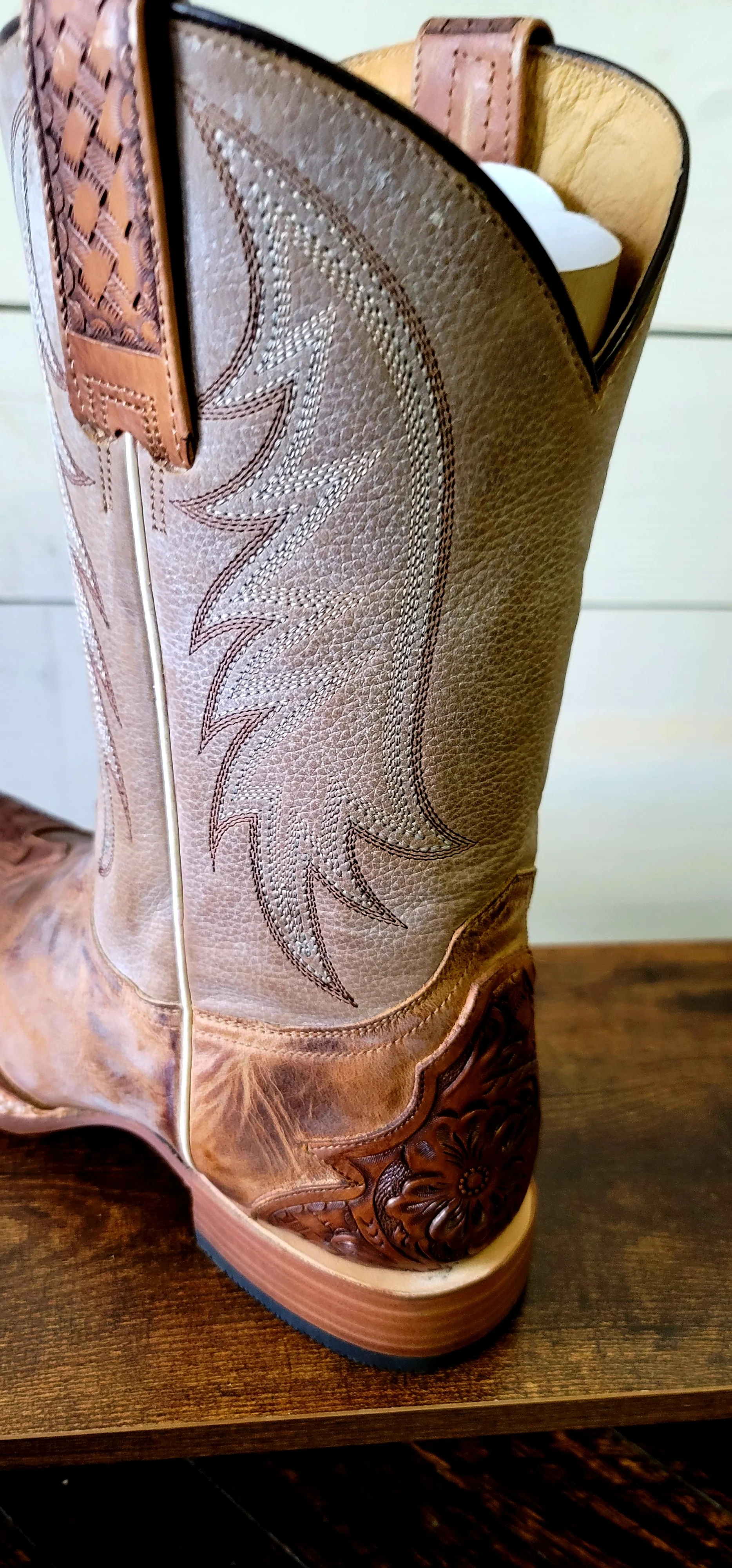 Stetson Diego Men's Handtooled Leather Boots - Image 3