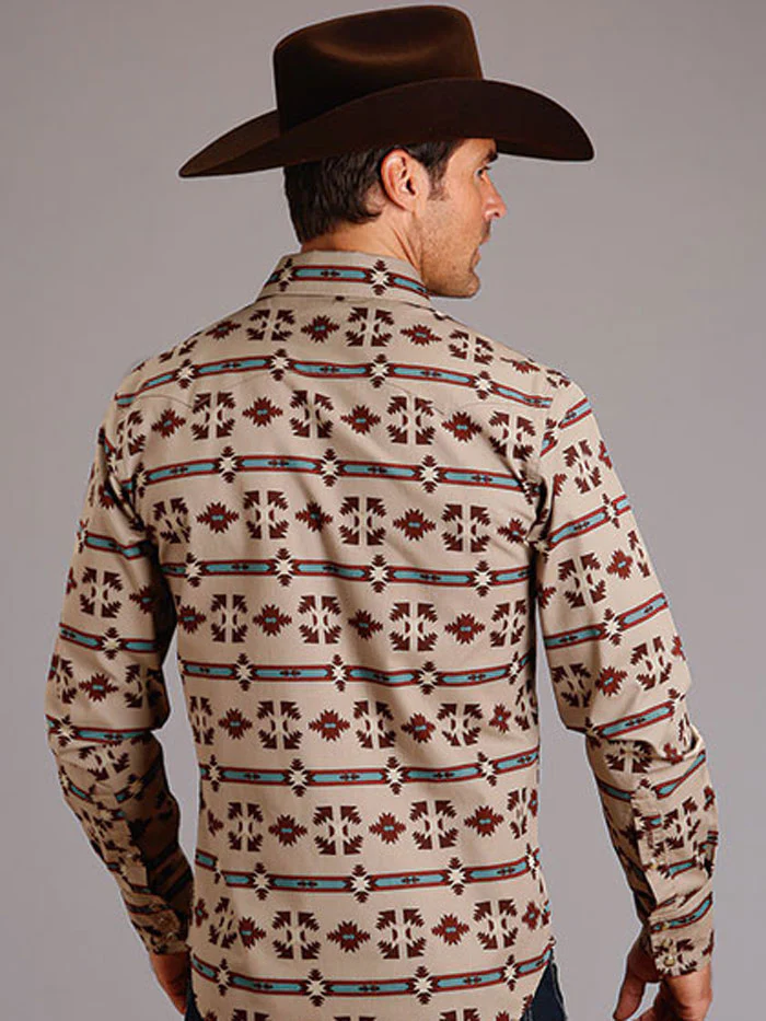 Sale ✨Stetson Gaucho Aztec Brown Snap Men's Western Shirt - Image 2
