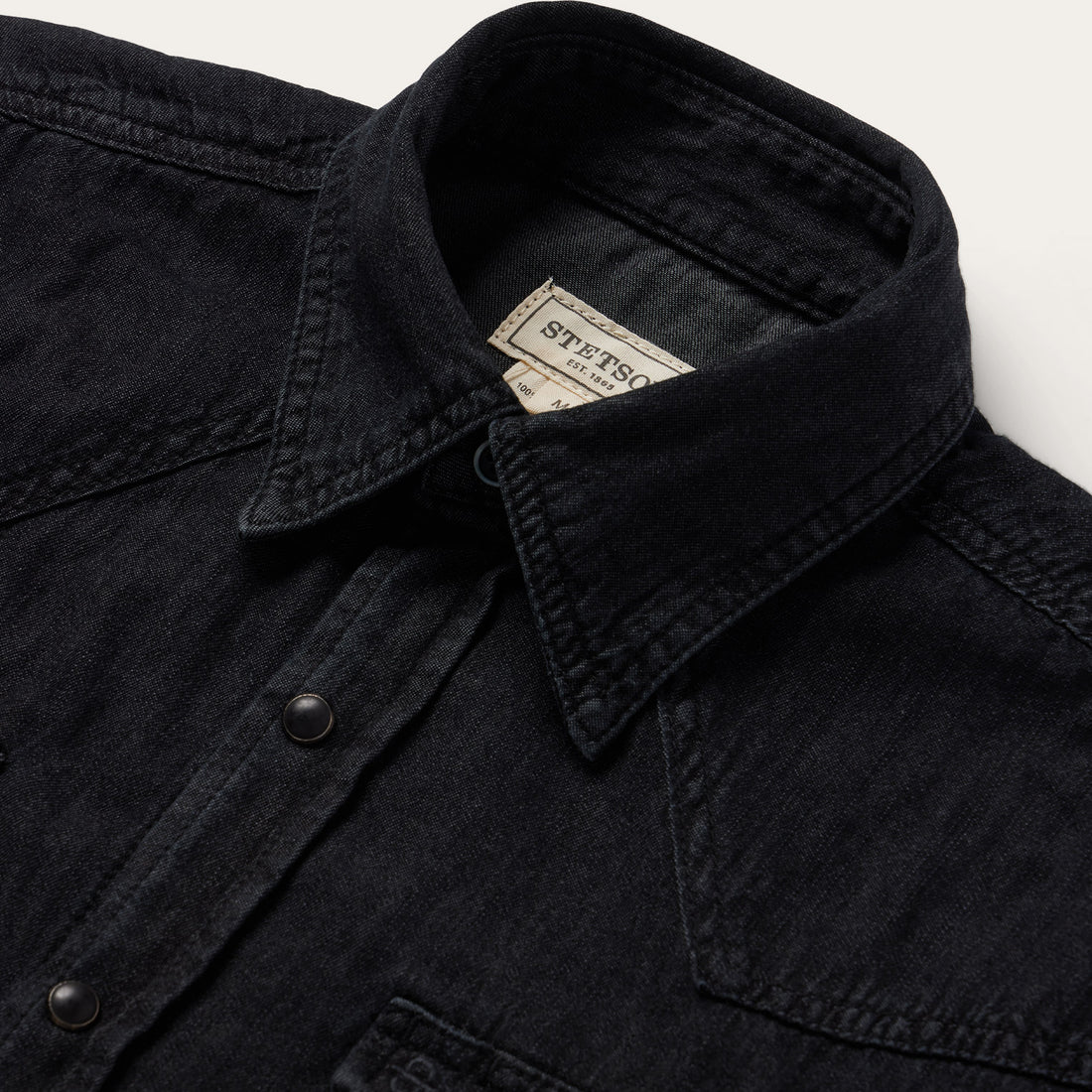 Stetson Modern Denim Black Men's Snap Up - Image 4