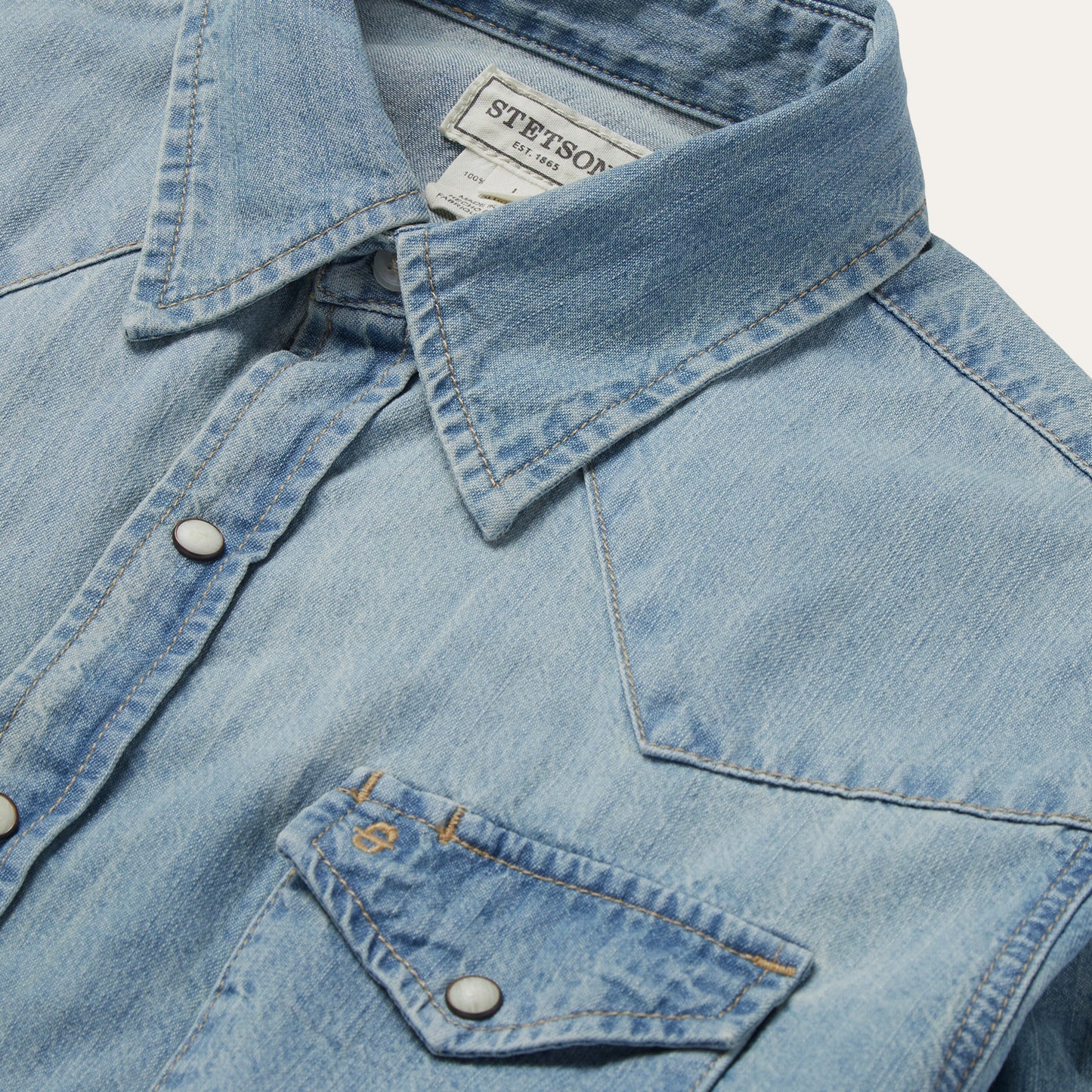 Stetson Modern Denim Blue Men's Snap Up - Image 4