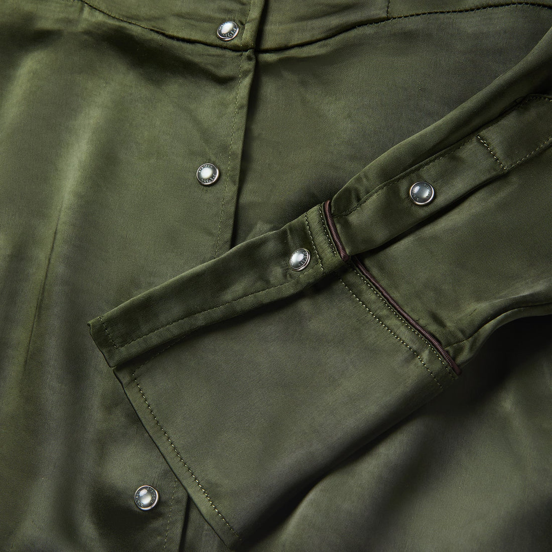 Stetson Olive Satin Dress - Image 4