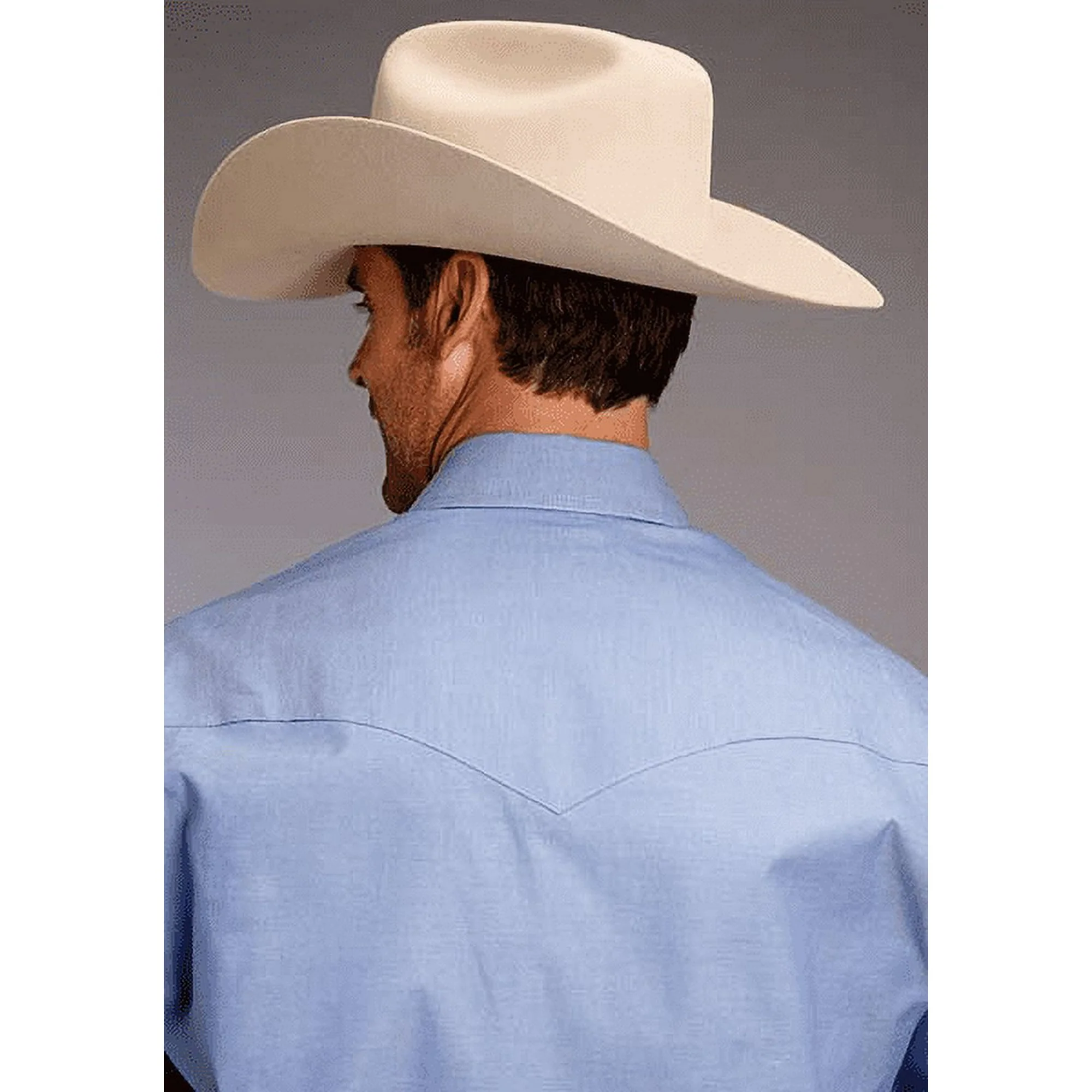 Stetson Pinpoint Blue Men's Snap Up - Image 2