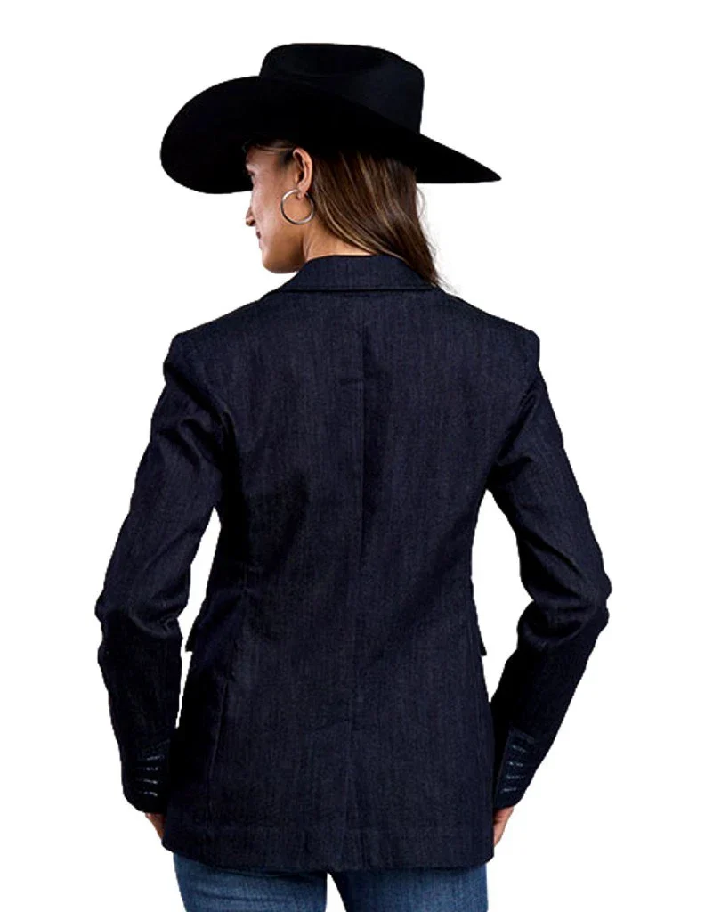Stetson Western Jacket Womens Denim Blazer Blue - Image 2