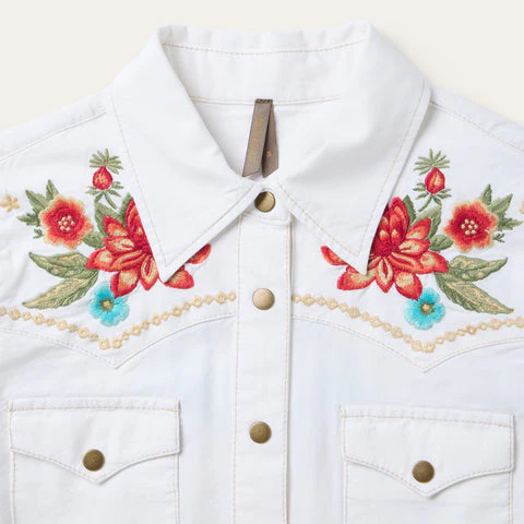 Stetson White Floral Embroidery Dress - Image 3