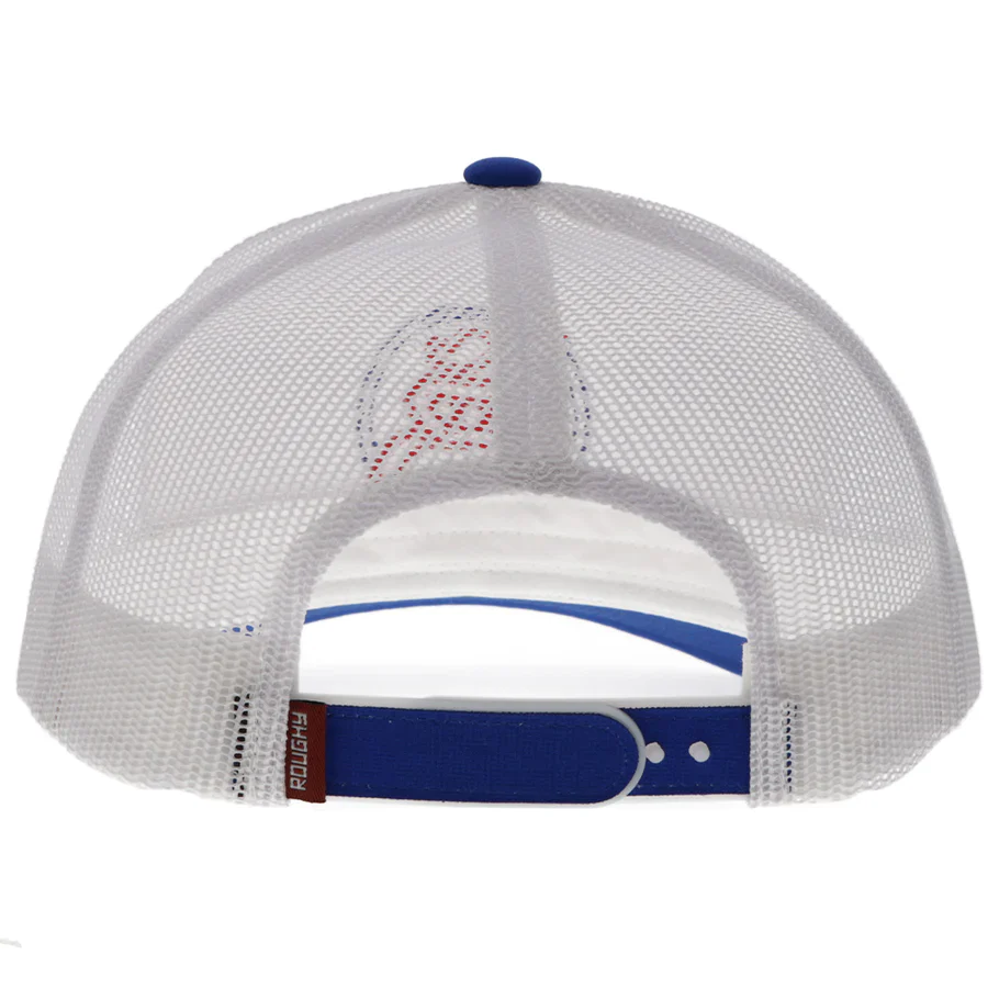 Strap Roughy Hat White With Red And Blue Patch - Image 2