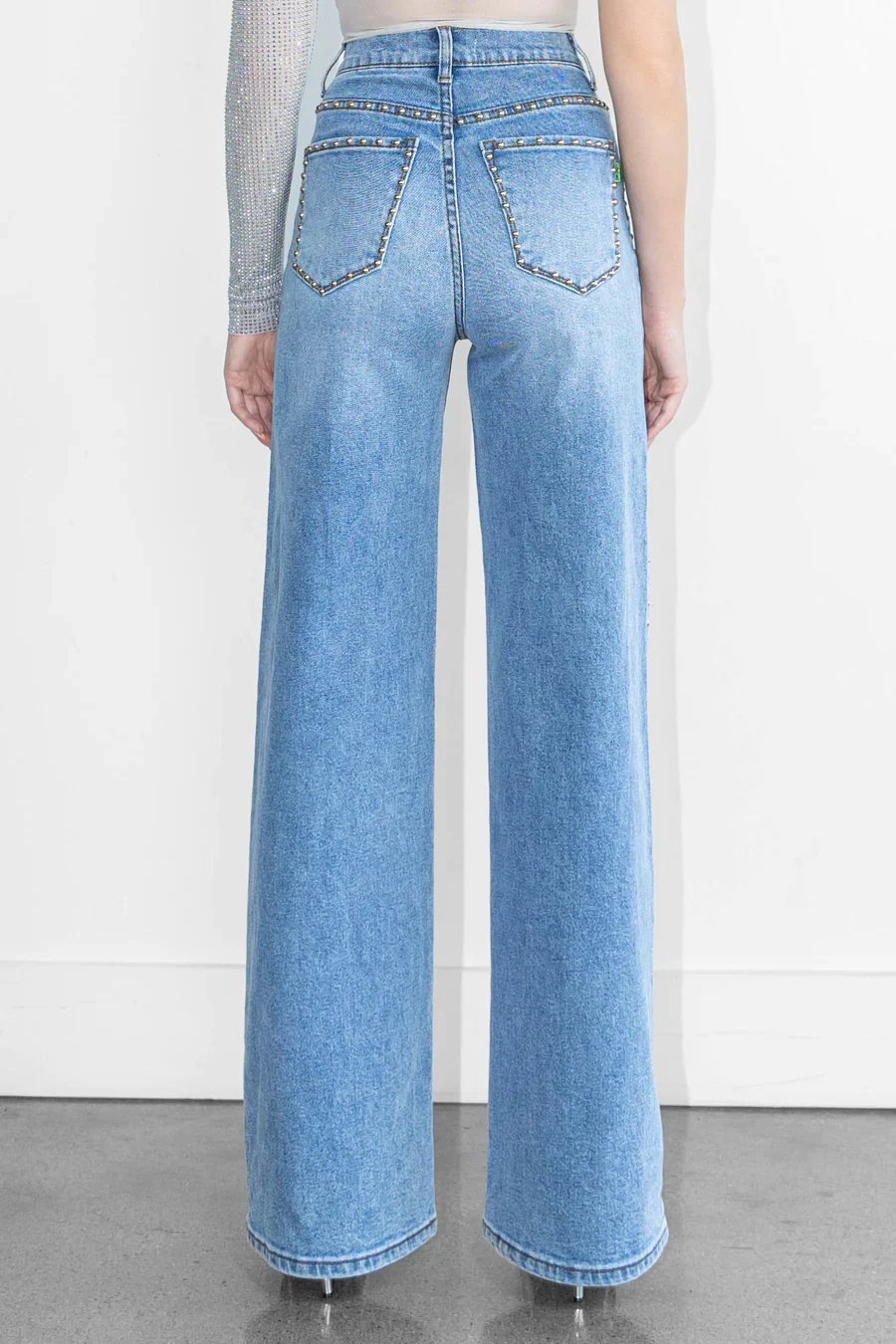 Stud Wide Leg Jeans - Image 3