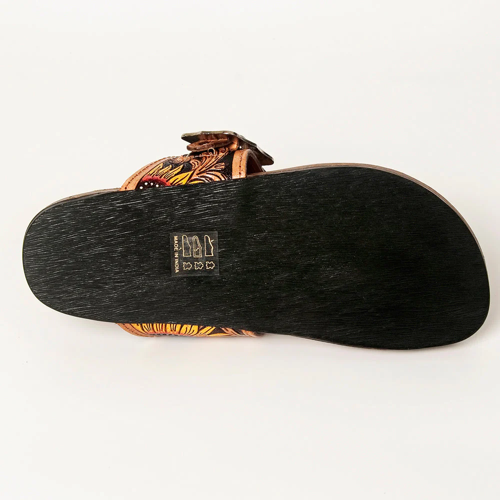 Sunflower Tooled Thong Sandals - Image 3