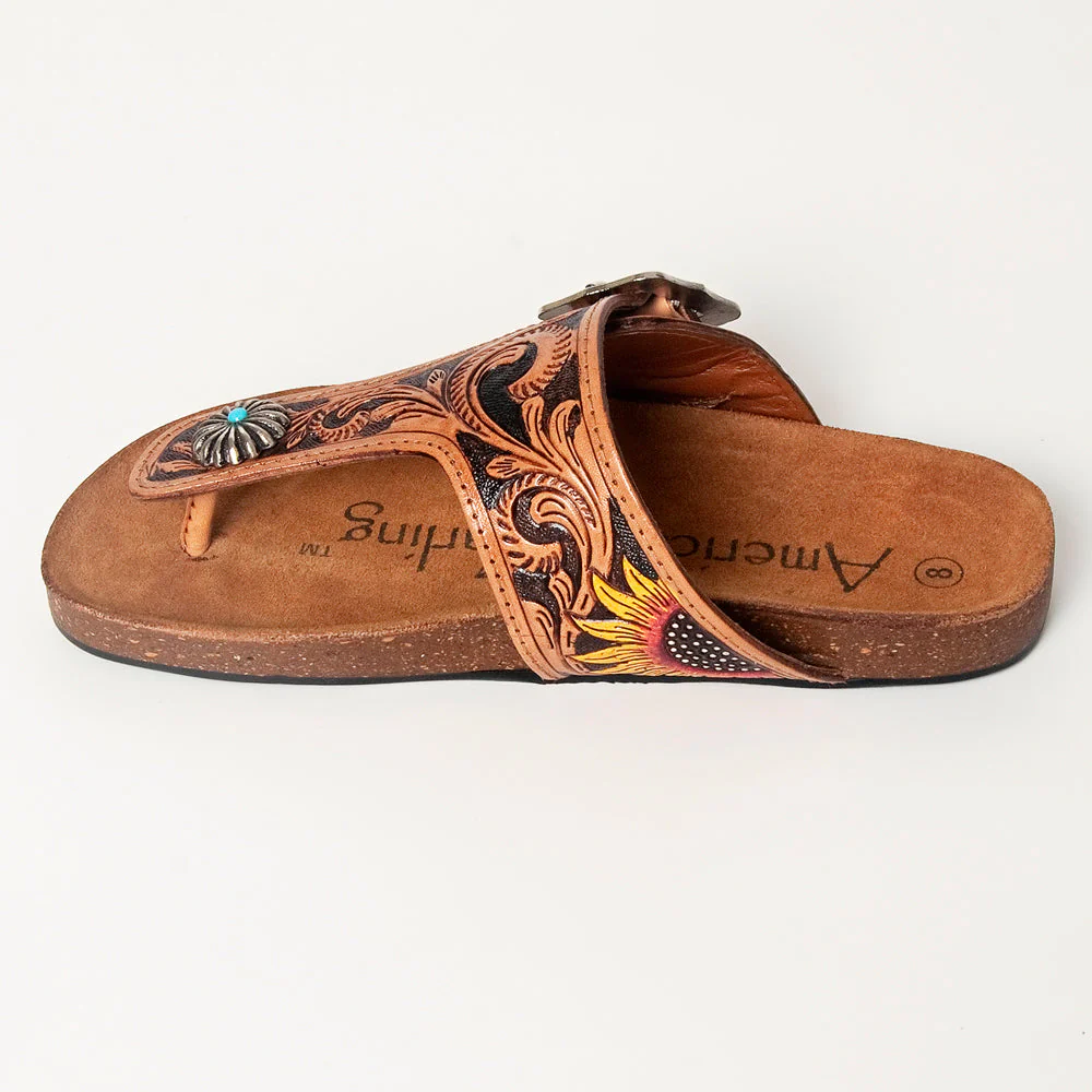 Sunflower Tooled Thong Sandals - Image 5