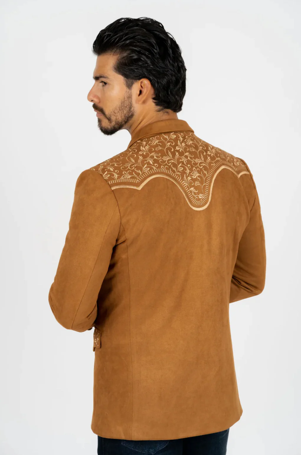 Tan Embroidered Blazer - Image 2