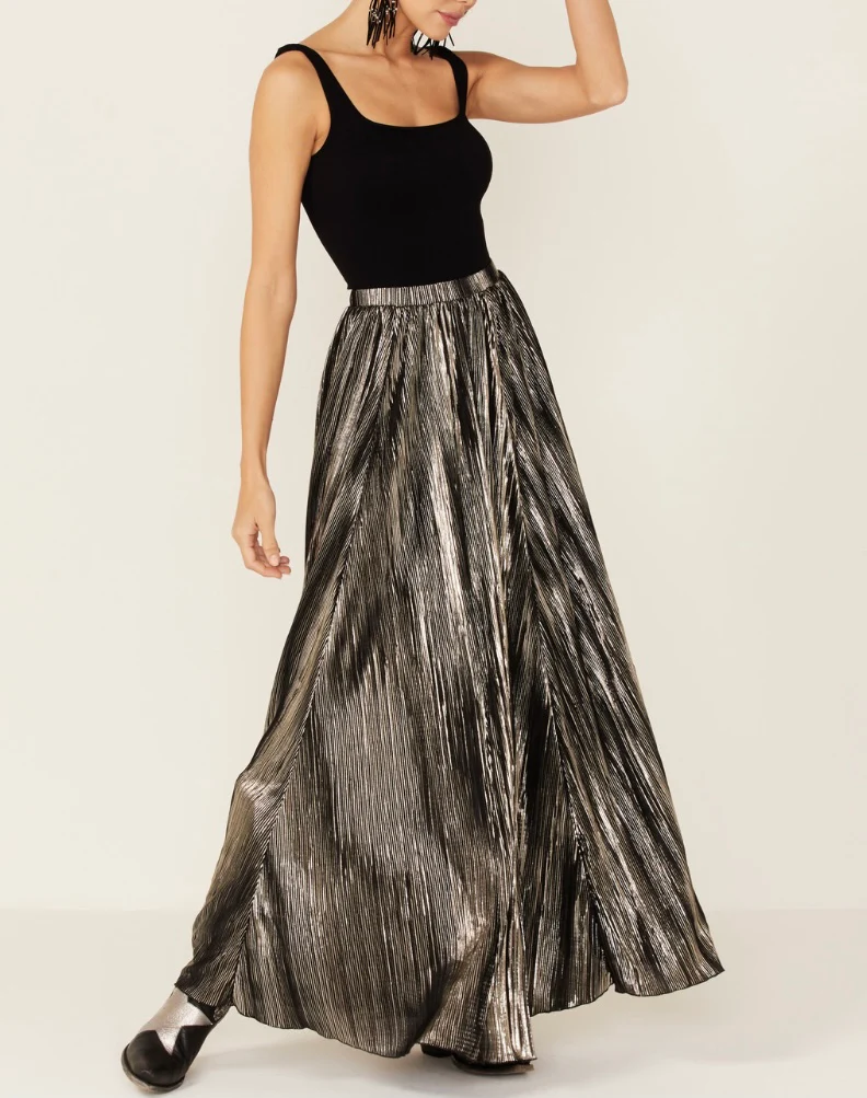 Final Sale✨ Tasha Polizzi Lusha Black Metallic Skirt - Image 2