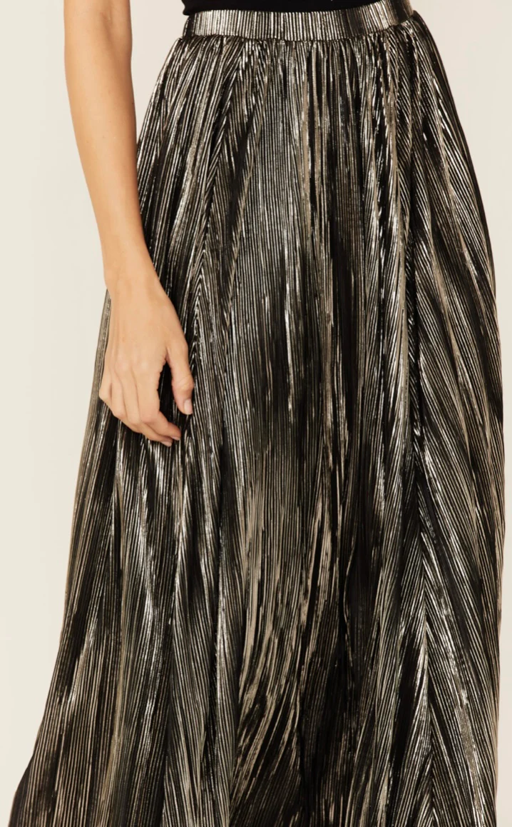 Final Sale✨ Tasha Polizzi Lusha Black Metallic Skirt - Image 3