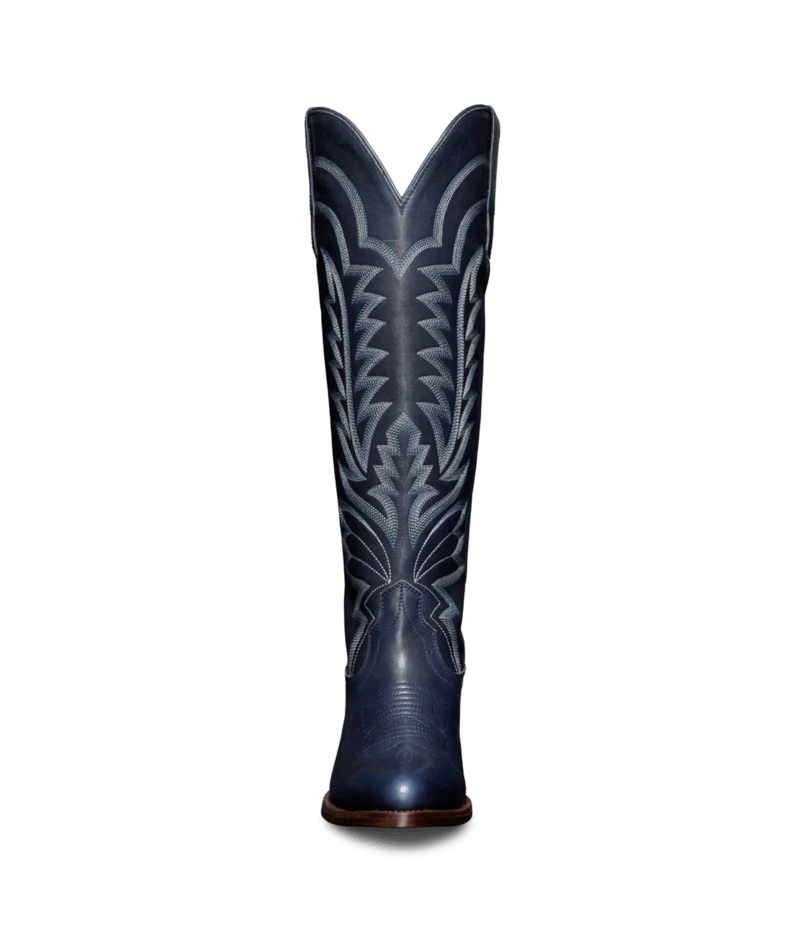 Tecovas Abby Navy Cowhide Boots - Image 6