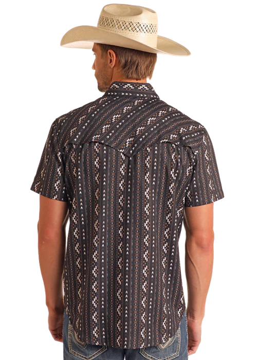 Tek Aztec Men's Snap Up Black - Image 3