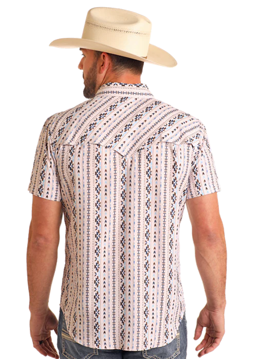 Tek Aztec Men's Snap Up Cream - Image 3