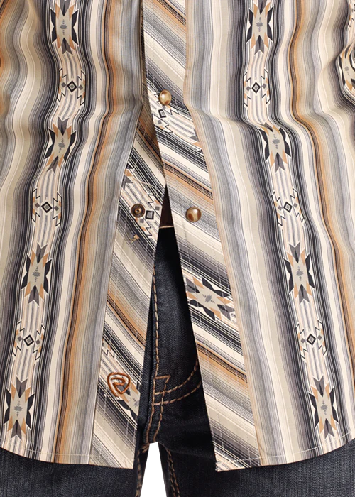 Tan Aztec Snap Up - Image 2