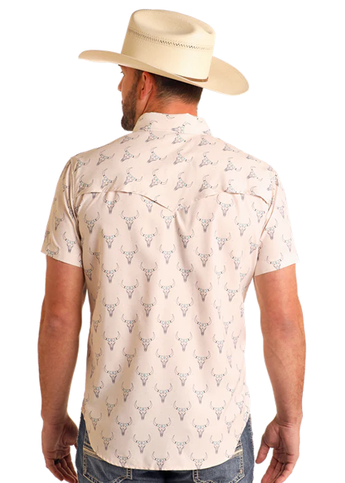 Texas Longhorn Tek Short Sleeve Snap Up - Image 3