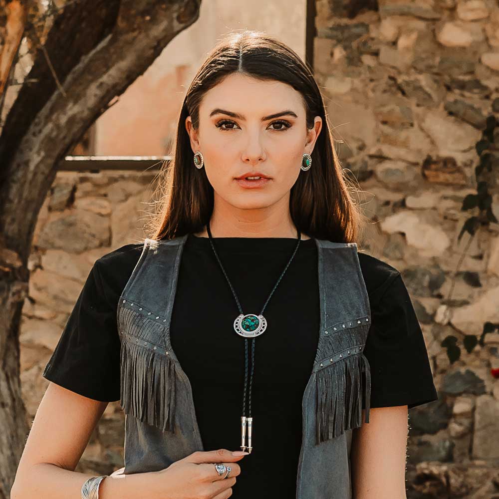 The Pioneer's Turquoise Bolo Tie - Image 2