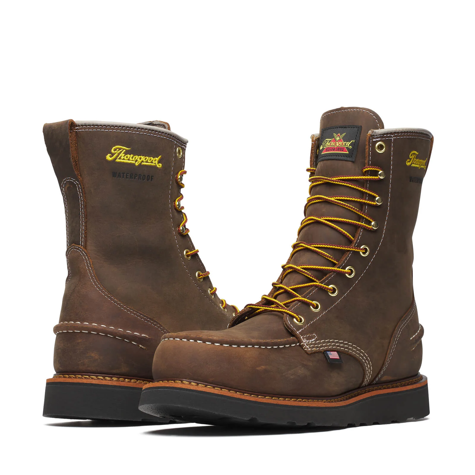 Men's Thorogood 8" Steel Toe WP Wedge Sole Moc Toe Work Boot (U.S.A. Made) - Image 3