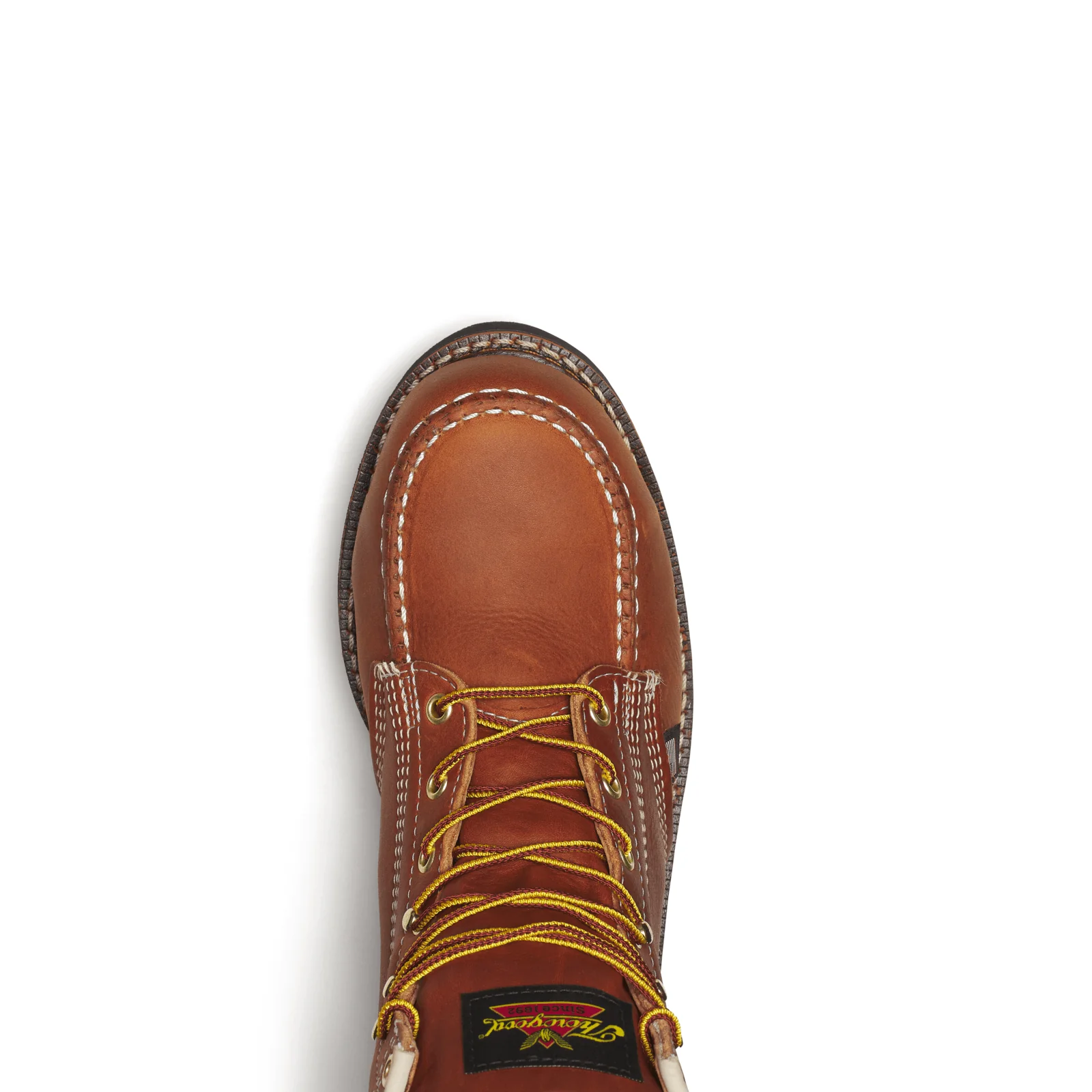 Thorogood American Heritage 6″ Tobacco Moc Toe BLK Wedge 814-4188 - Image 5