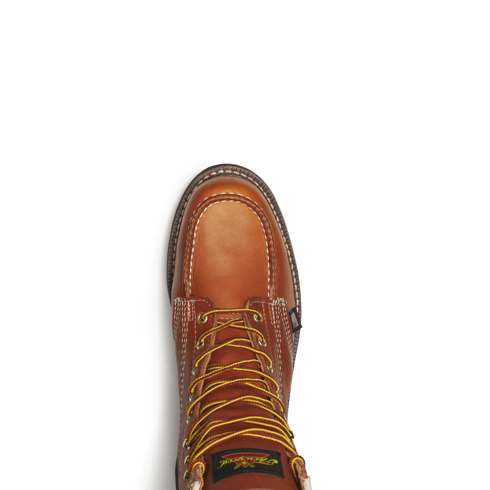 Thorogood American Heritage 8″ Tobacco Moc Toe BLK Wedge 814-4288 - Image 5