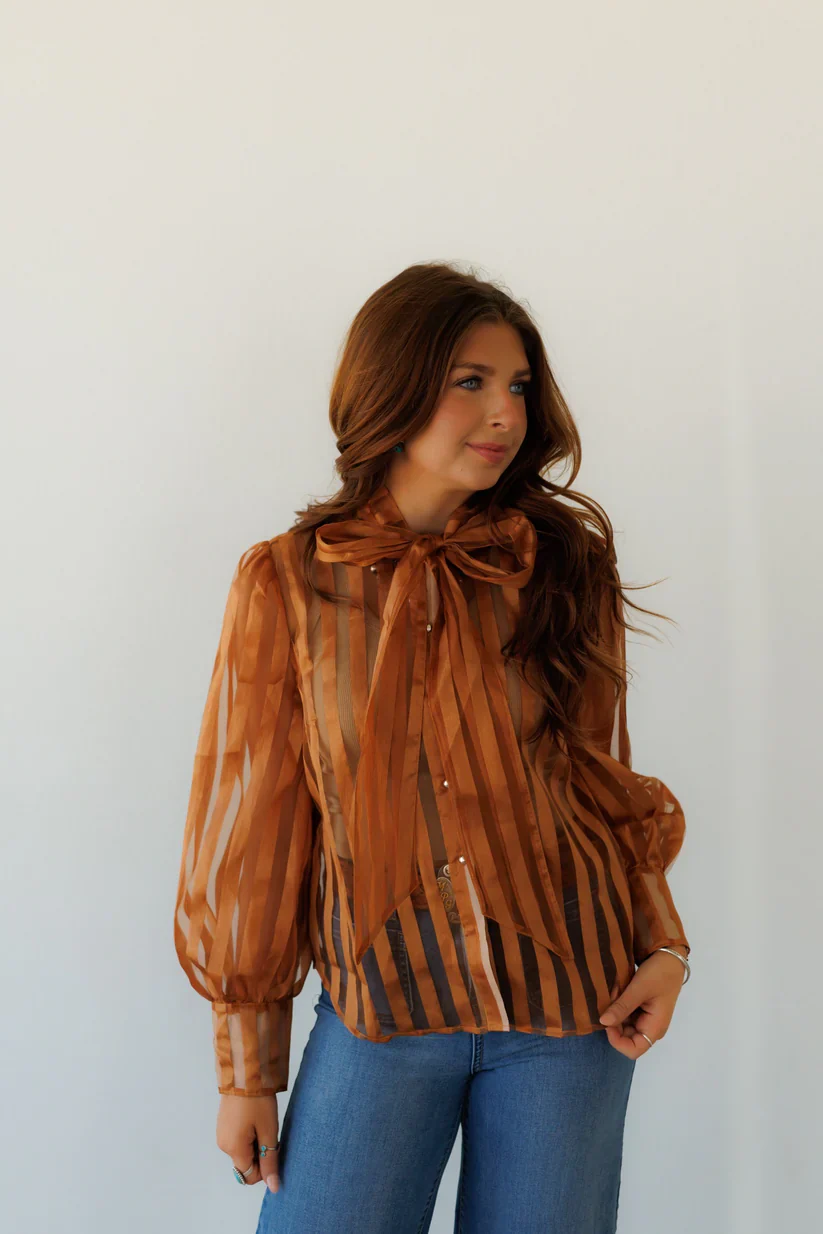 Tie Top, Rust Stripe - Image 2