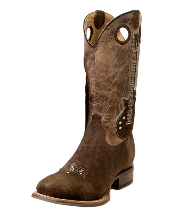 Tin Haul Men's Guitar Overlay Leather Cowboy Boots - Image 2