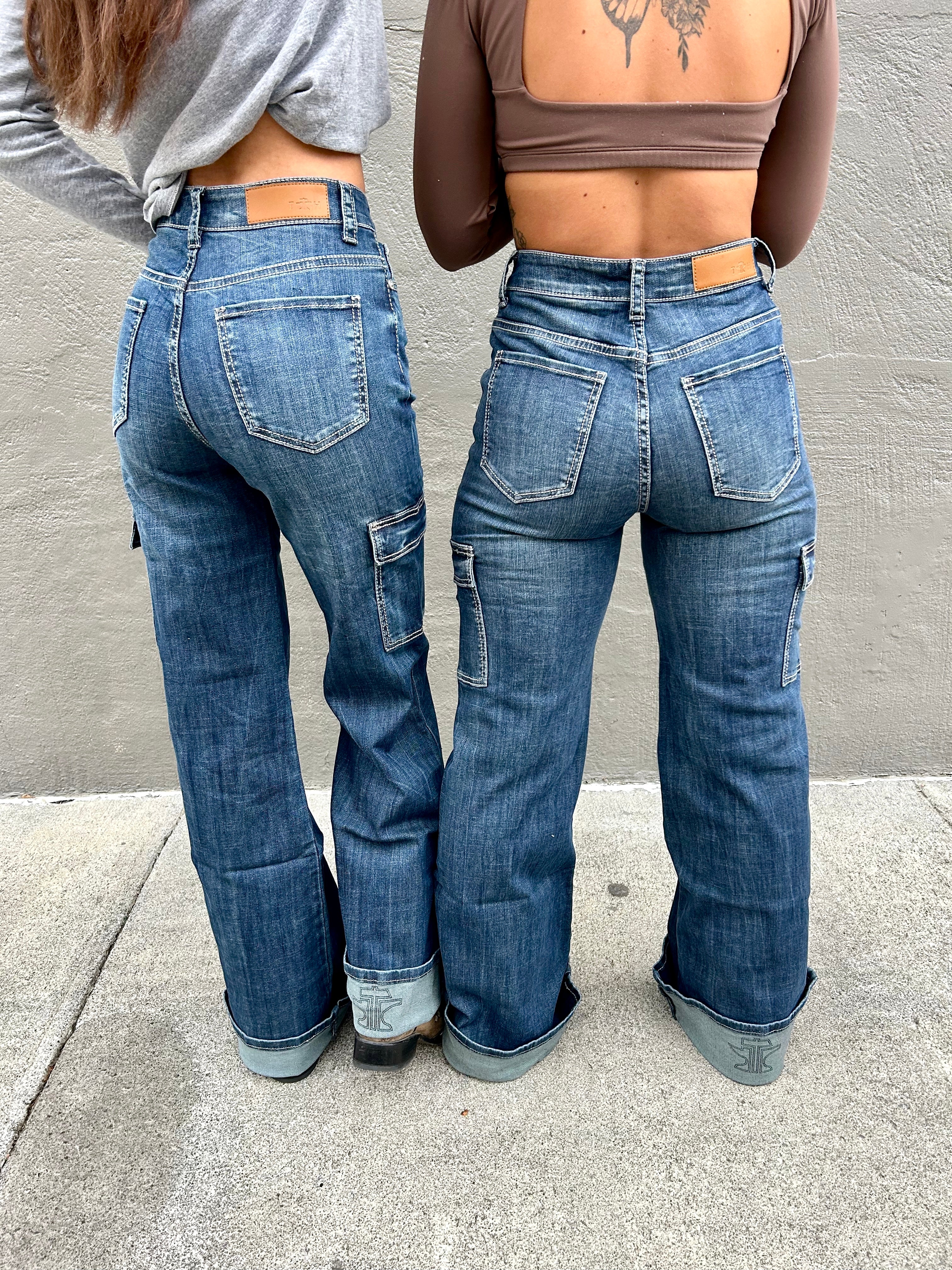 Tin Haul Wide Leg Cargo Women's Jeans - Image 2