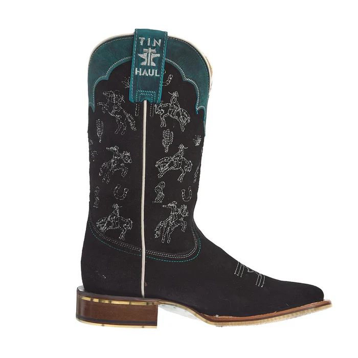 Tin Haul Women's Black Sueded Vamp 11In Black Top Boot - Image 3