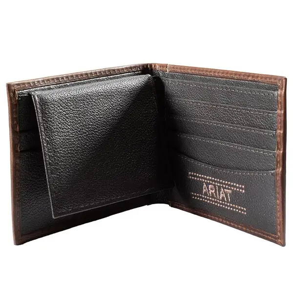 Bifold Pass Case Wallet Brown - Image 4