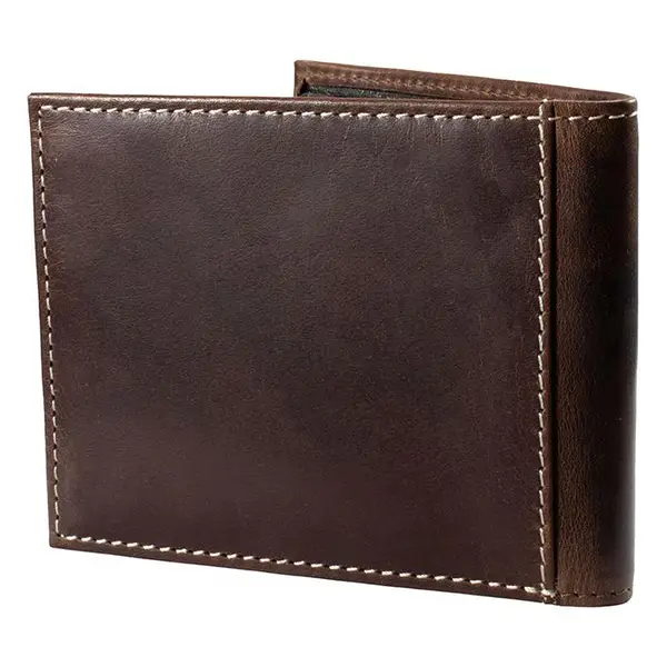 Bifold Pass Case Wallet Brown - Image 5