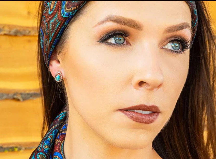 Touch of Turquoise Teardrop Earrings - Image 3