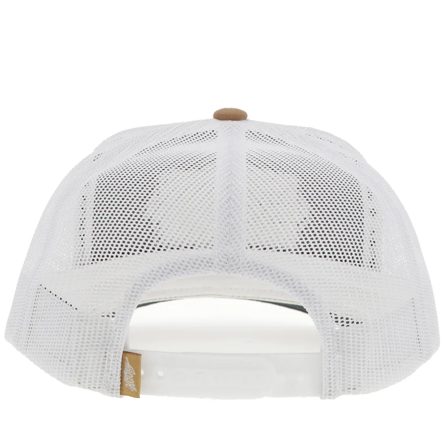 Turquoise Diamond Hat Tan/White - Image 2