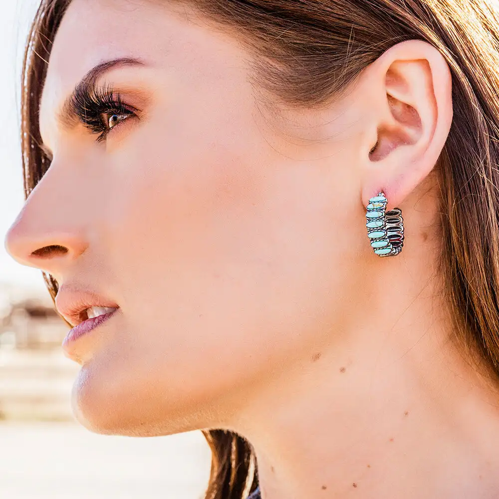 Turquoise Run Earrings - Image 2