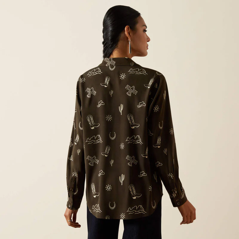 ARIAT Women’s Layla Green Button Down - Image 2