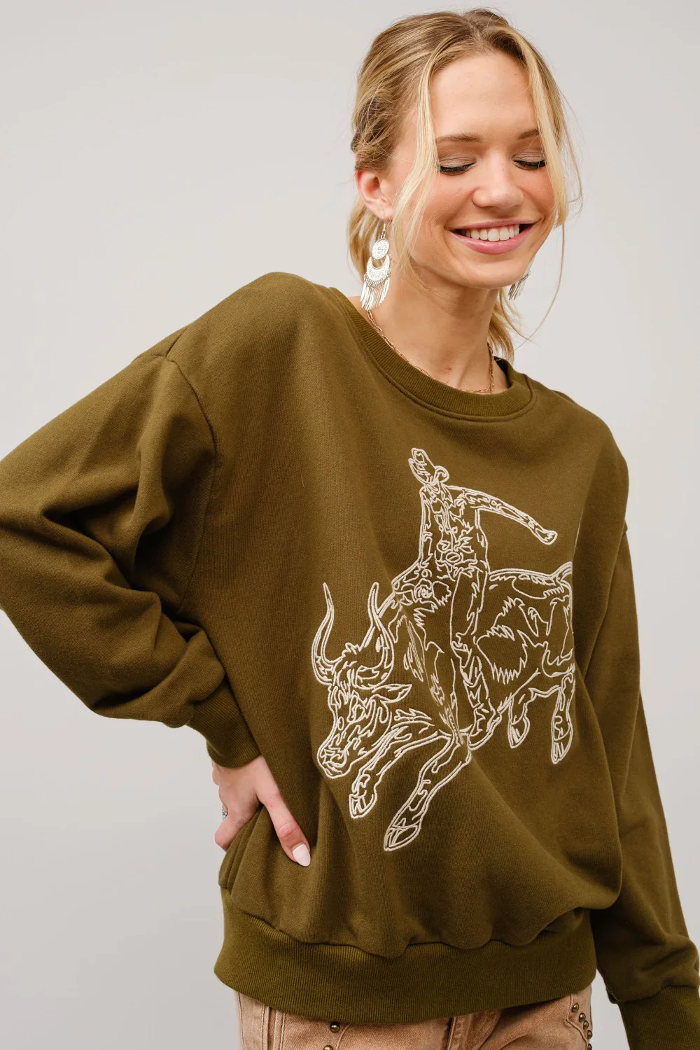Wild Wyoming Sweatshirt Forest - Image 2