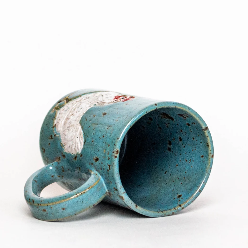 White Chicken Handmade Mug 14oz - Image 2