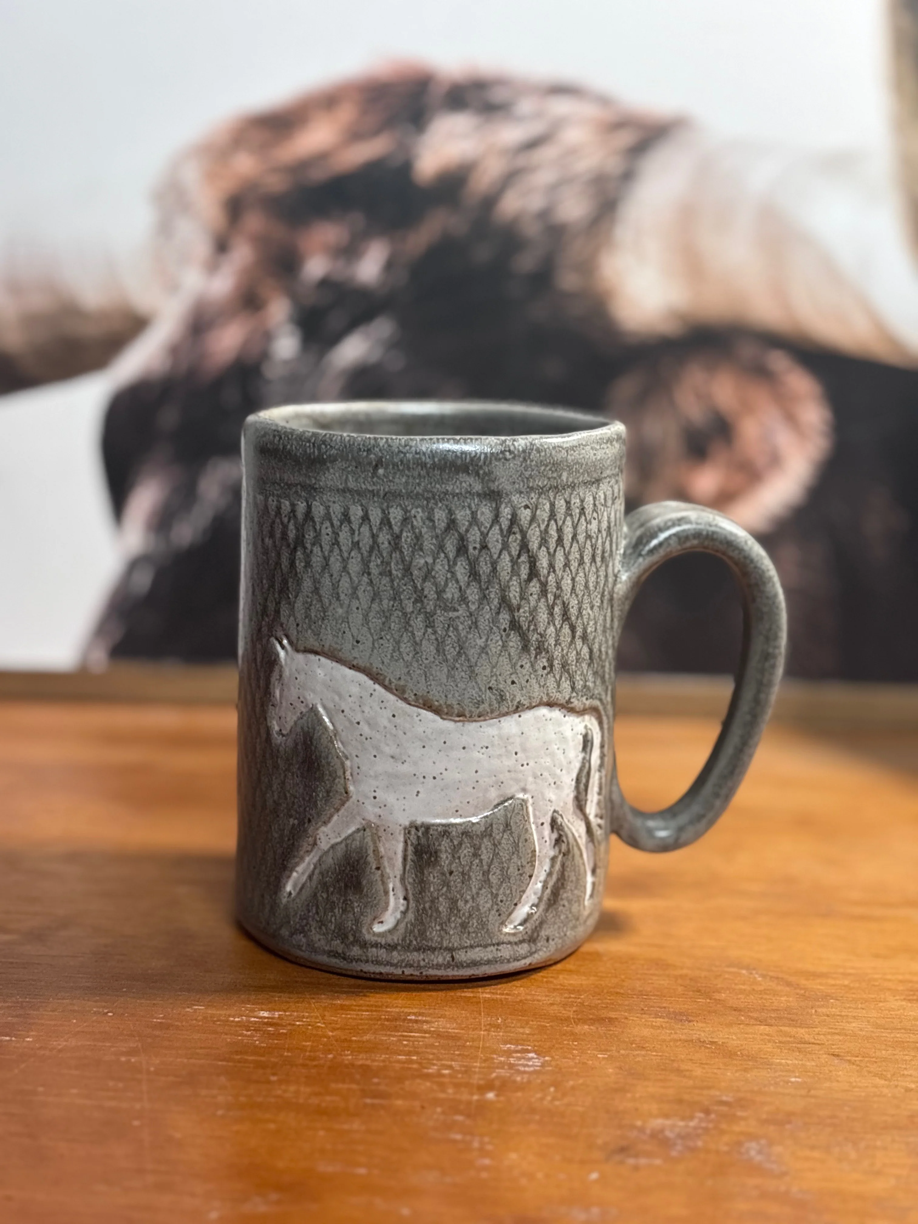 White Horse Handmade Mug 14oz - Image 4